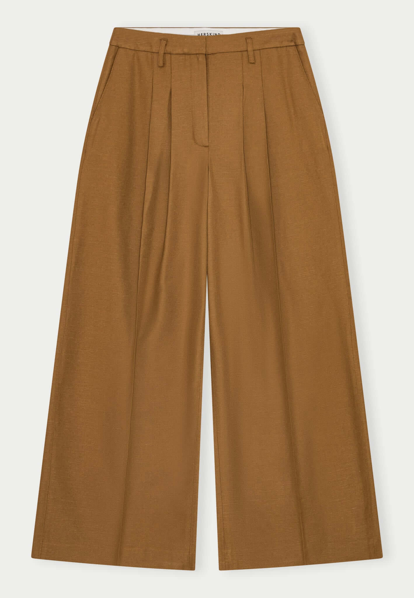 Lotus Midt Waist Pants - Toffee