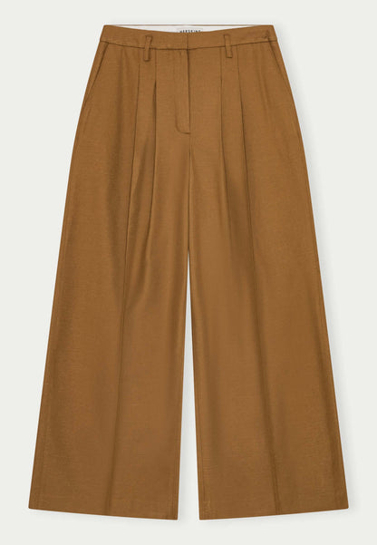 Lotus Midt Waist Pants - Toffee