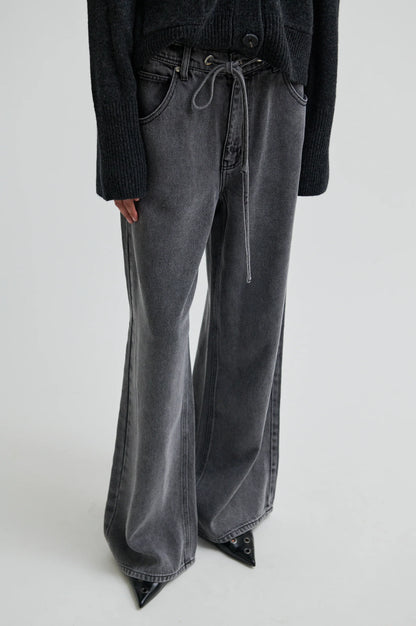Irvin Denim Jeans - Dark Grey Denim