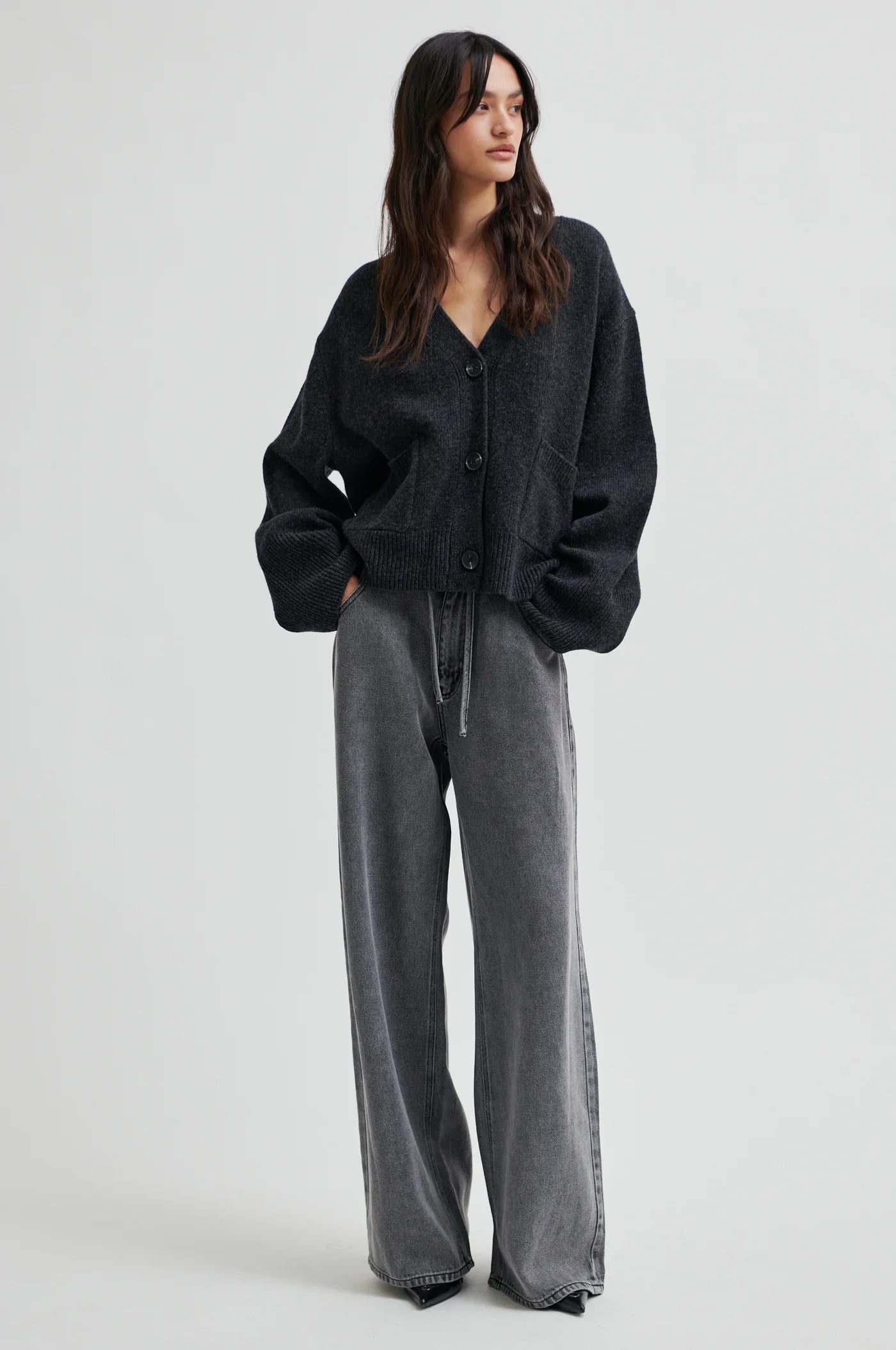Irvin Denim Jeans - Dark Grey Denim