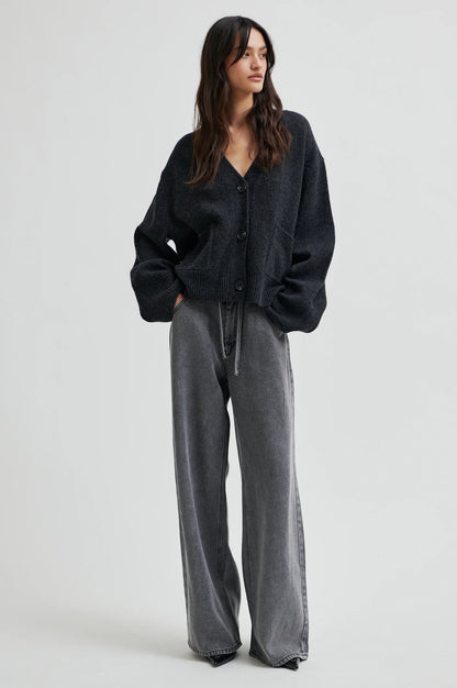 Irvin Denim Jeans - Dark Grey Denim