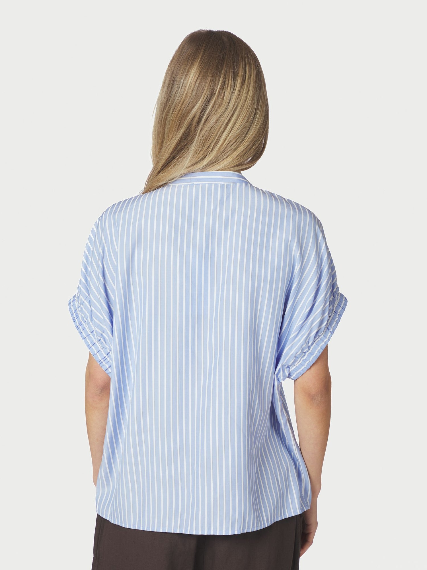 Englana Stripe Blouse - Light Blue