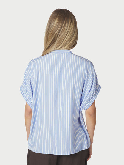 Englana Stripe Blouse - Light Blue