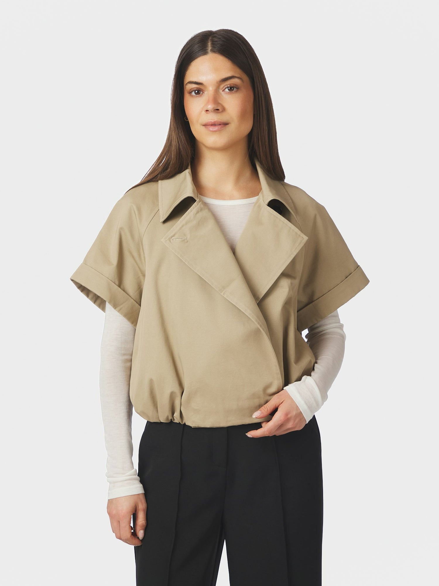 Lisha Trench Vest - Taupe