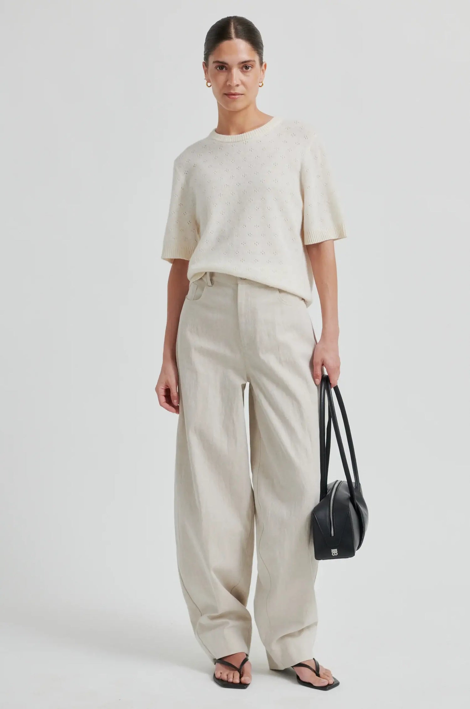 Bacoli Barrel Trousers - Soft Beige