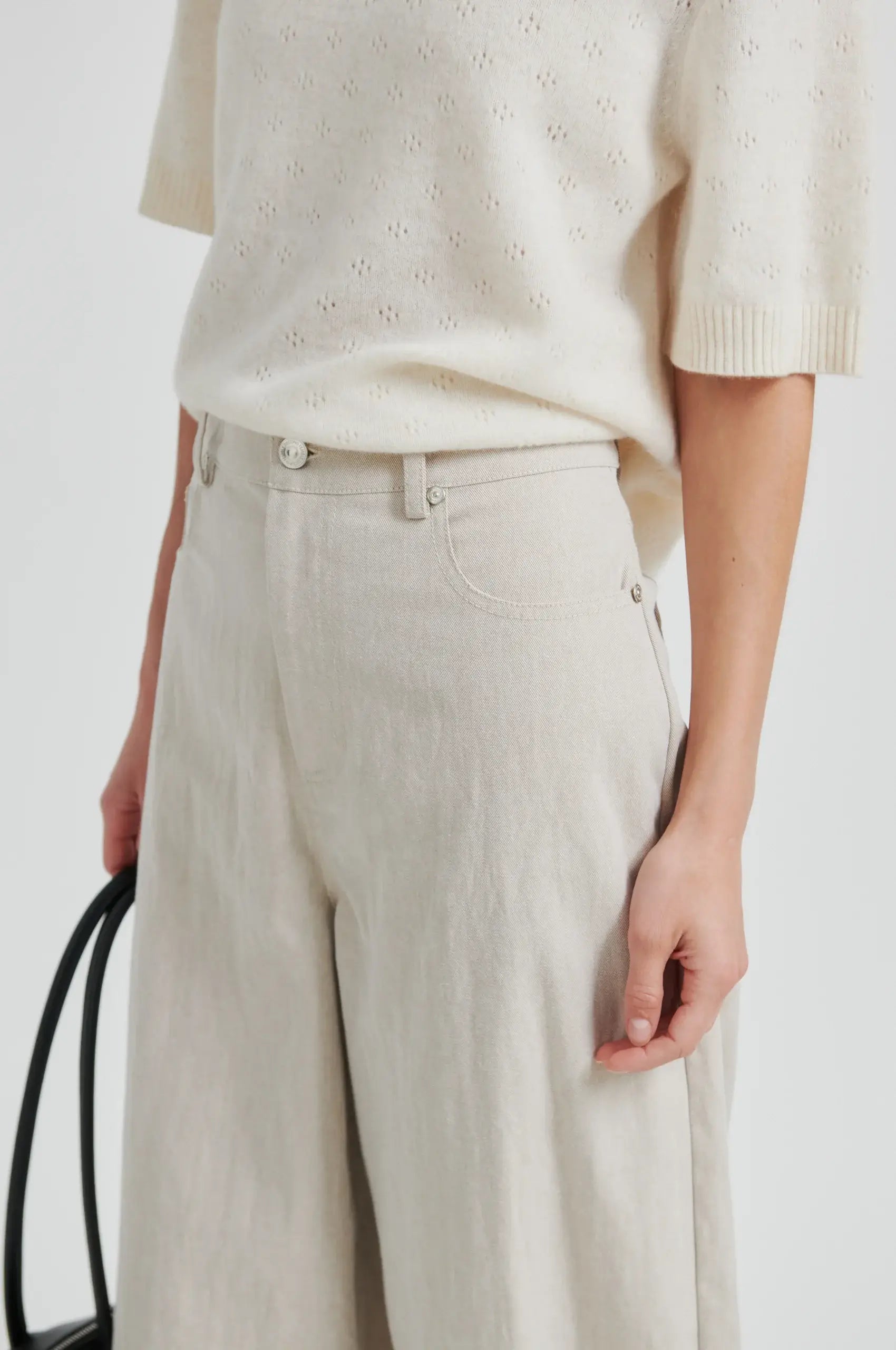 Bacoli Barrel Trousers - Soft Beige