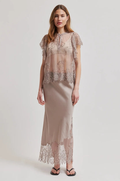 Savoya Lace Blouse - Plaza Taupe