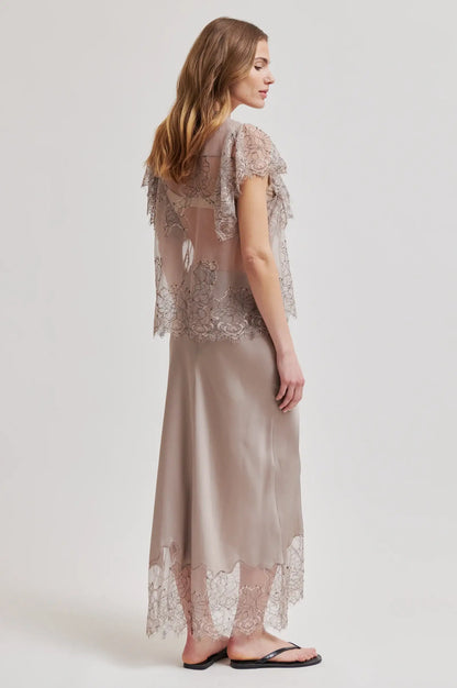 Savoya Lace Blouse - Plaza Taupe