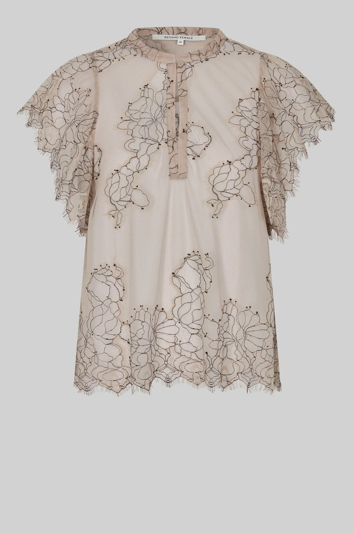 Savoya Lace Blouse - Plaza Taupe