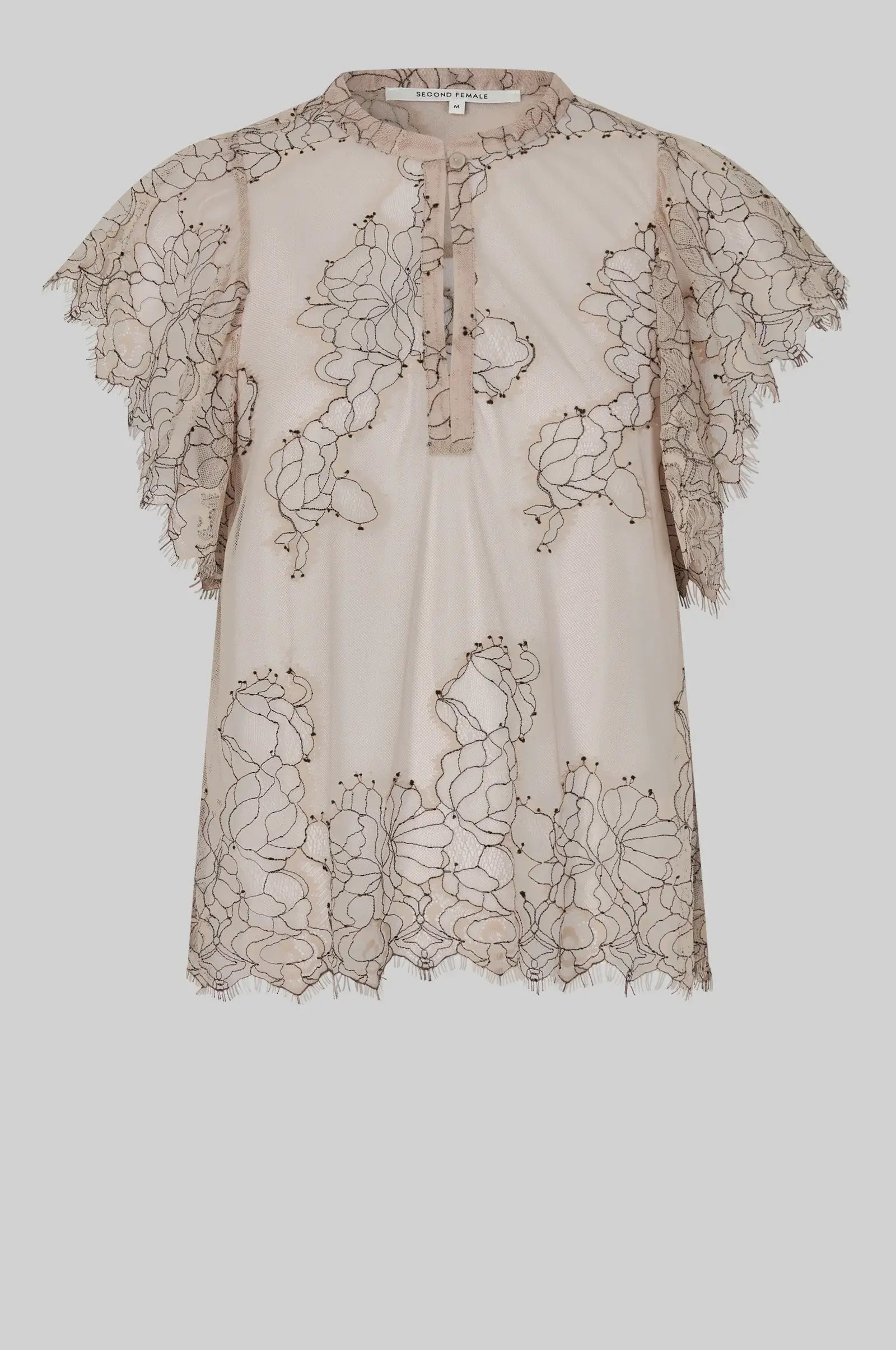 Savoya Lace Blouse - Plaza Taupe