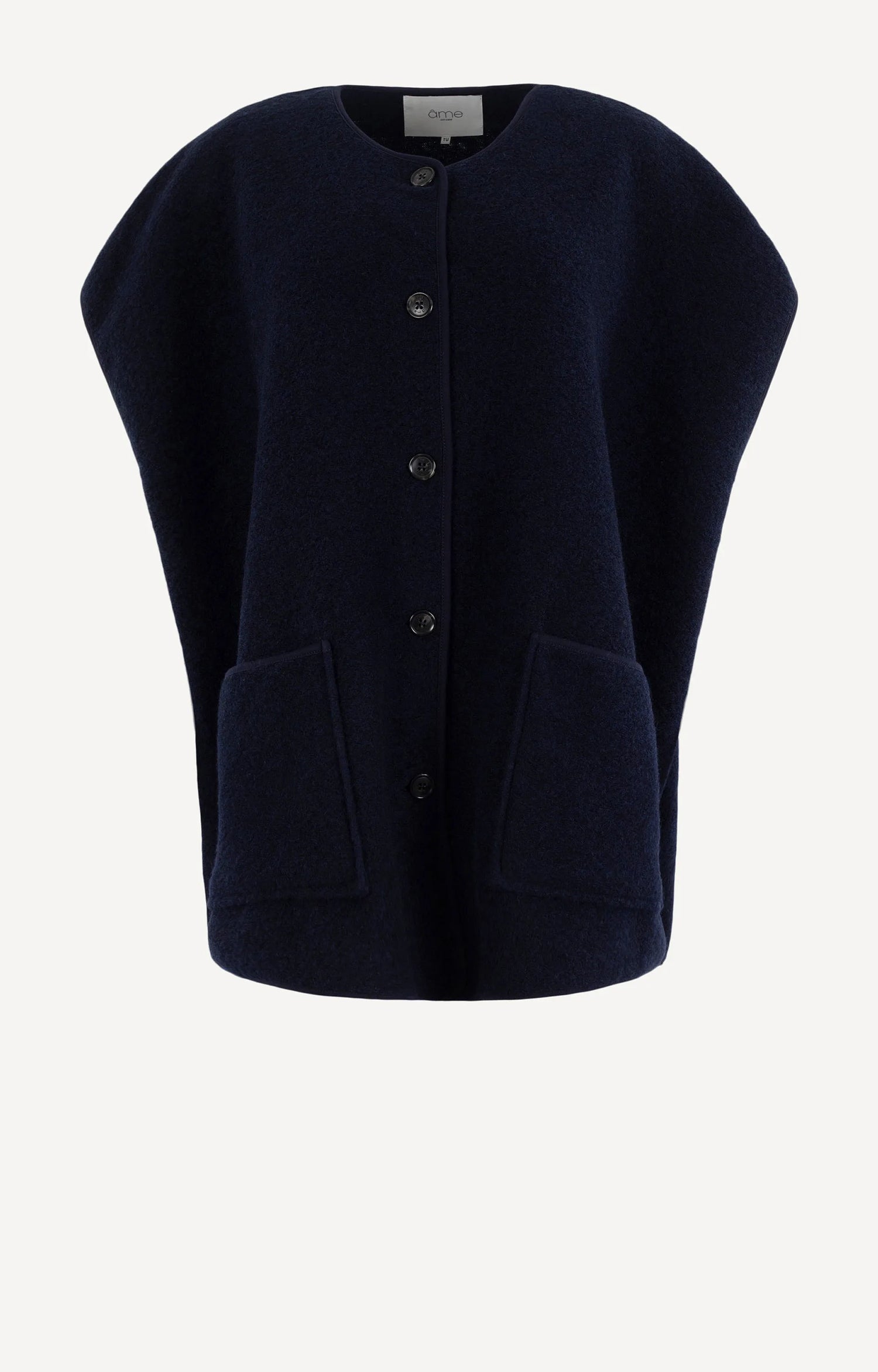 Ines Sleeveless Jacket - Navy