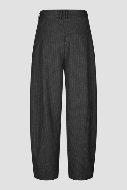 Vienne Barrel Trousers – Dunkelgrau Melange