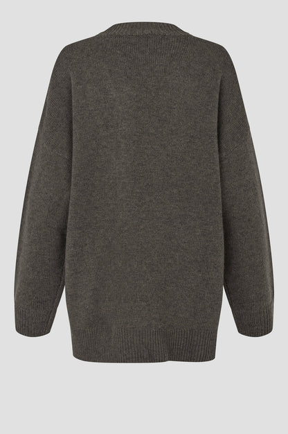 Alpha Knit Monogram Cardigan - Black Olive