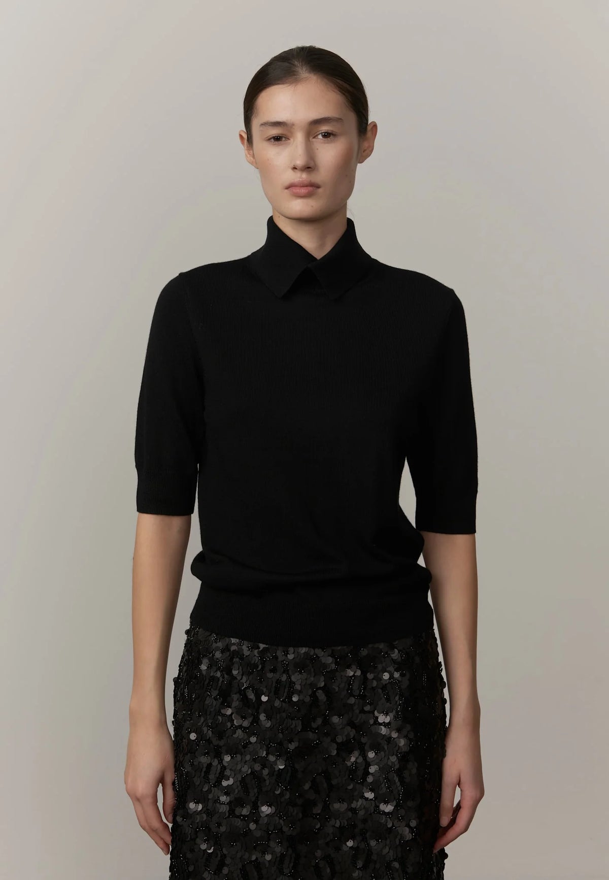 Perry Knit Blouse - Black