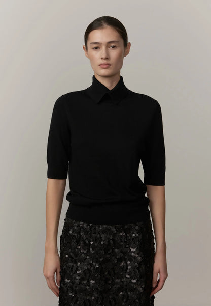 Perry Knit Blouse - Black