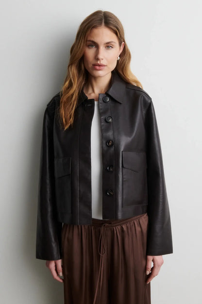 Ezay Leather Jacket - Demitasse