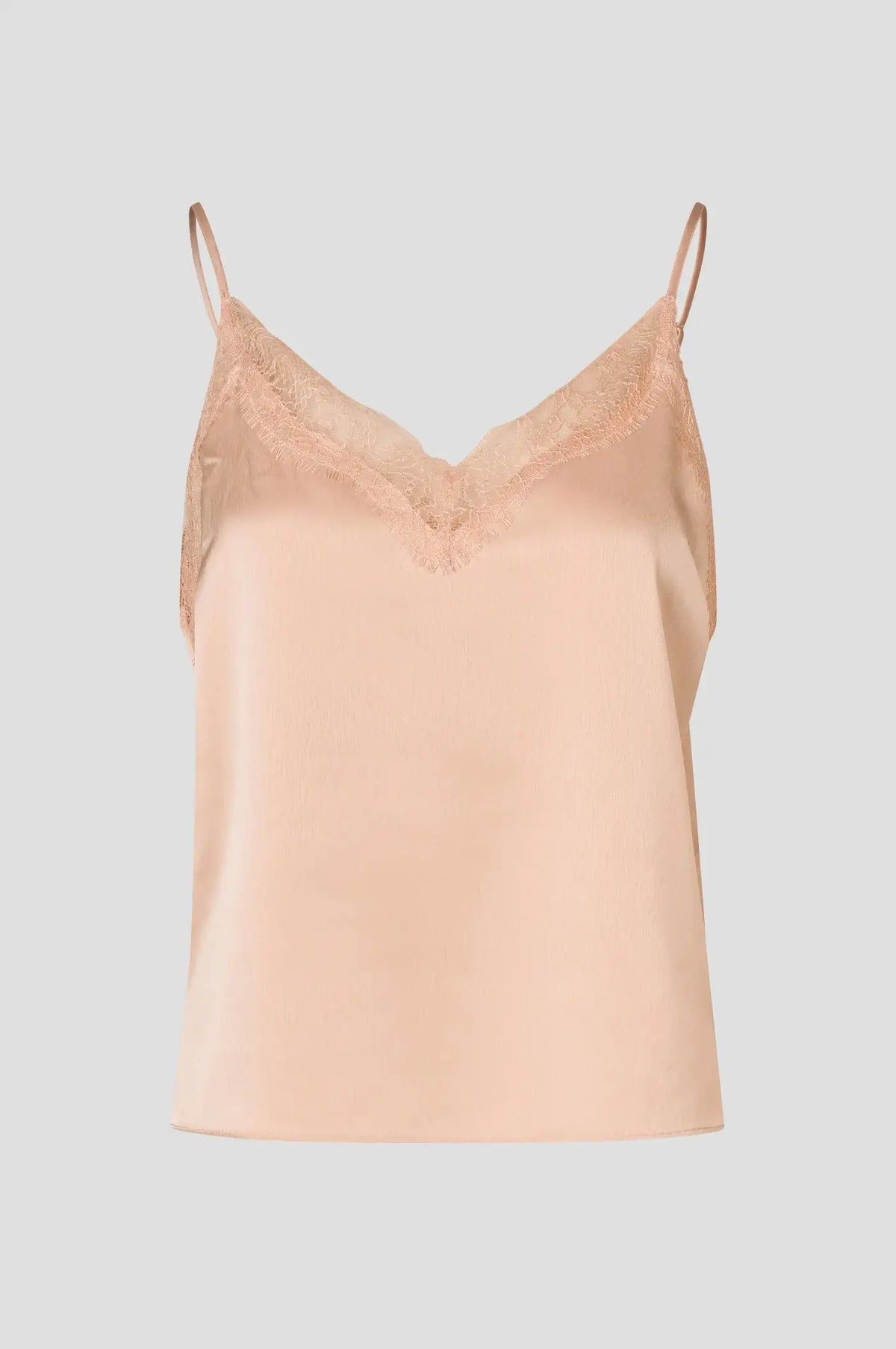 Glimps Lace-Trägertop - Creme Tan