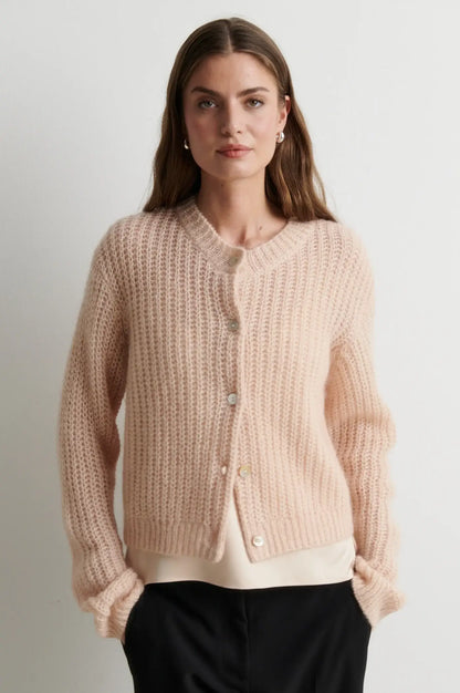 Glora LS Strickjacke - Creme Beige