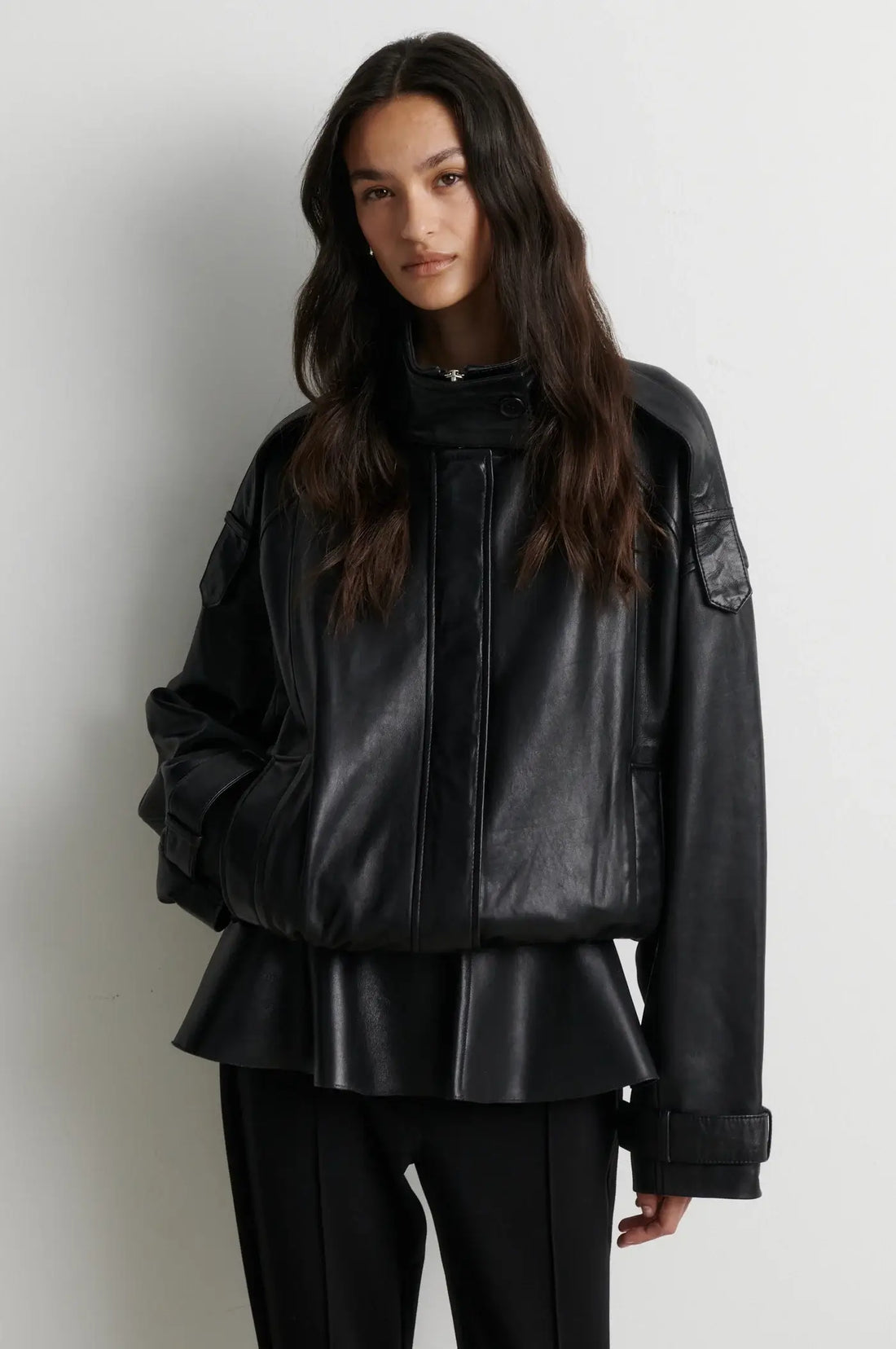 Aluka Leather Jacket - Black