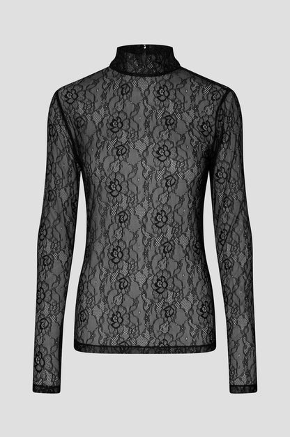 Luria LS Lace Tee - Black