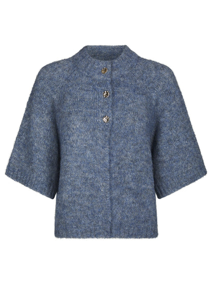 Benuta Fluffy Knit Cardigan - Smoke Blue