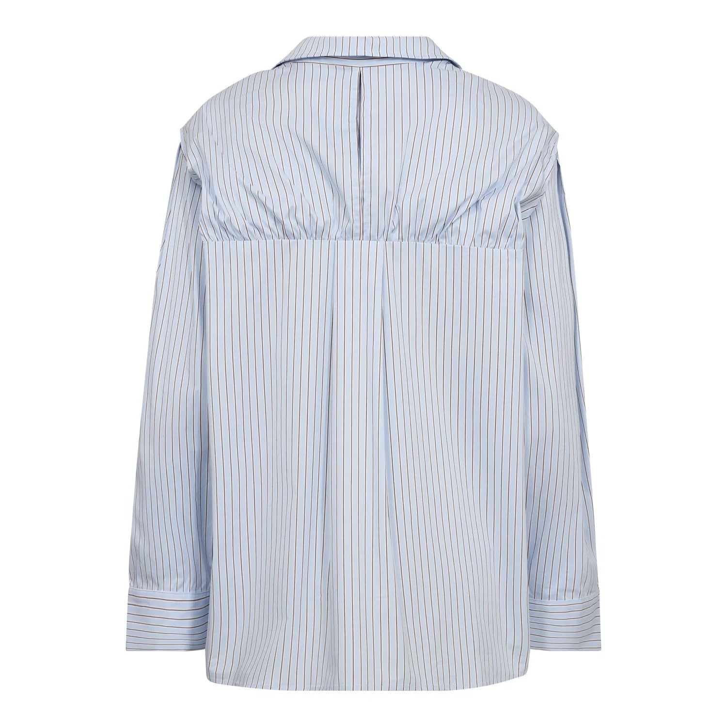 FioraCC Stripe Double Collar Shirt - Pale Blue