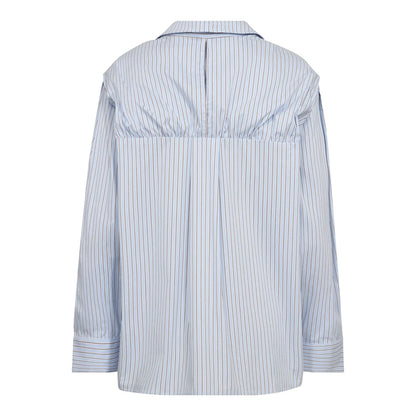 FioraCC Stripe Double Collar Shirt - Pale Blue