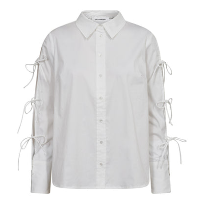 PoppyCC Eyelet Tie Shirt - White