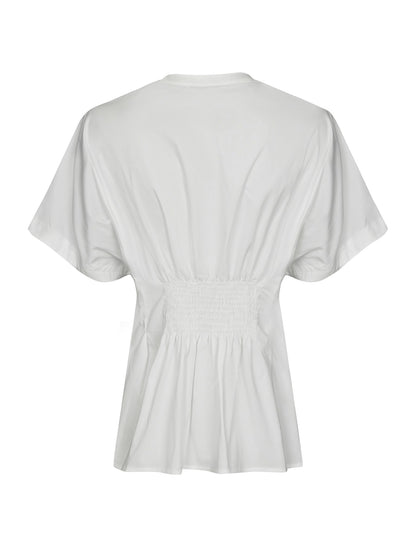Adamma Poplin Blouse - White