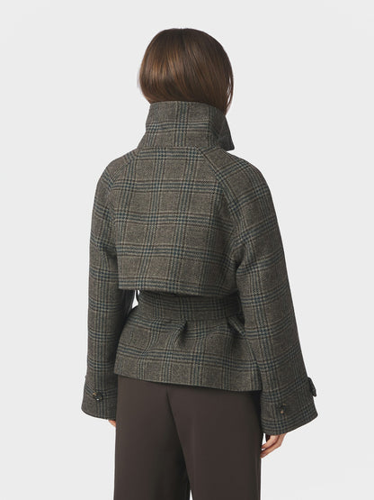 Munet Check Jacket - Dark Grey