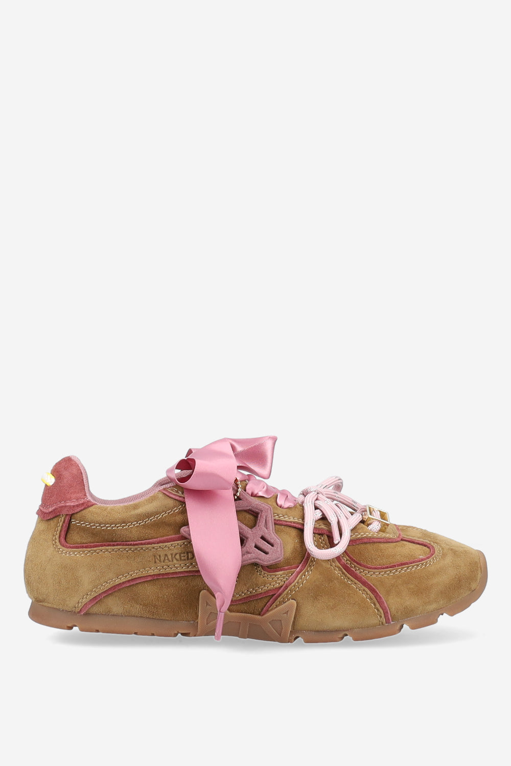 Adored Sneaker - Khaki/Pink Suede