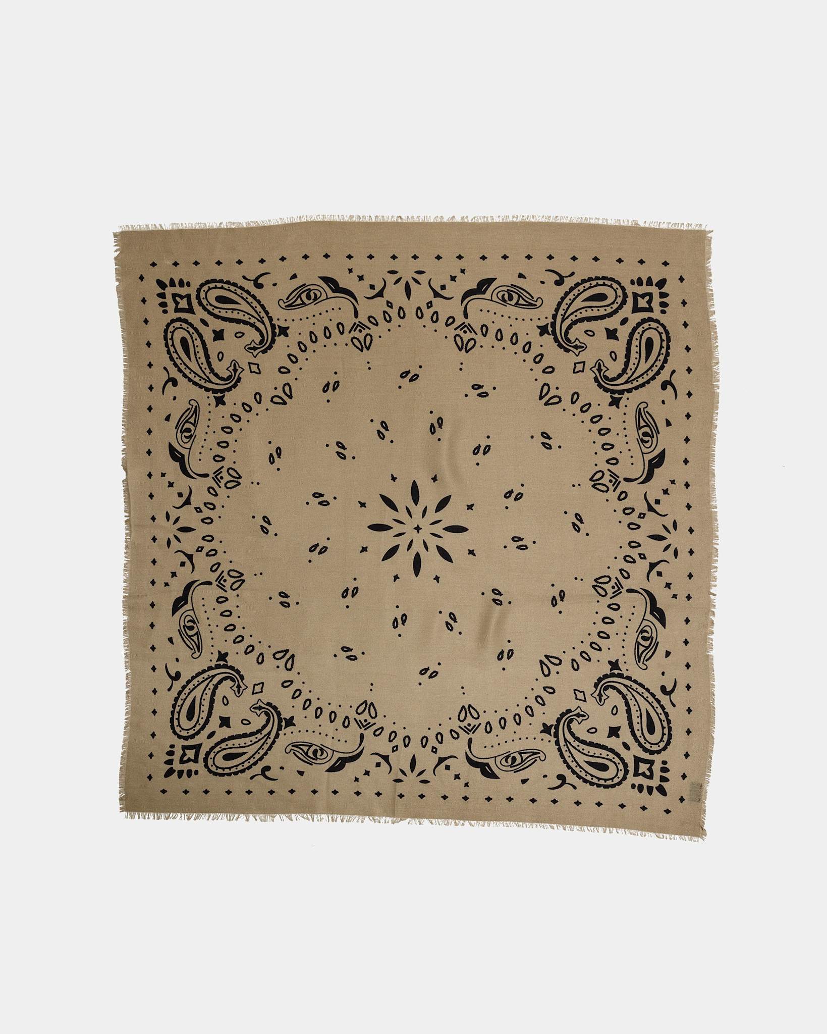 Paisley großer Schal – Khaki