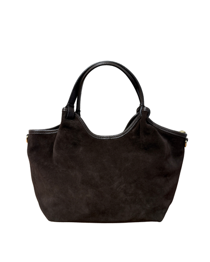 Suède / Leren tas - Dark Brown
