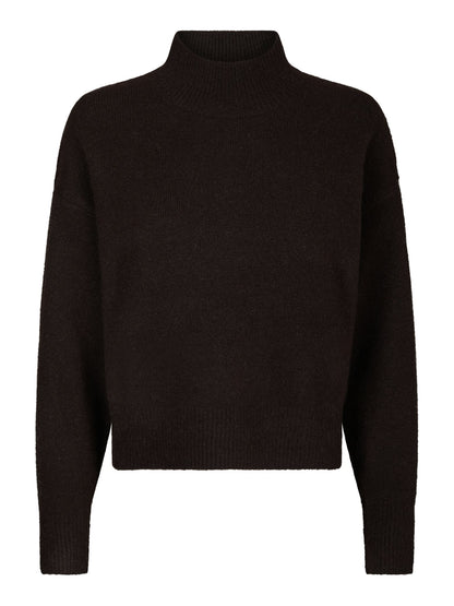 Paulina Knit Blouse - Dark Brown