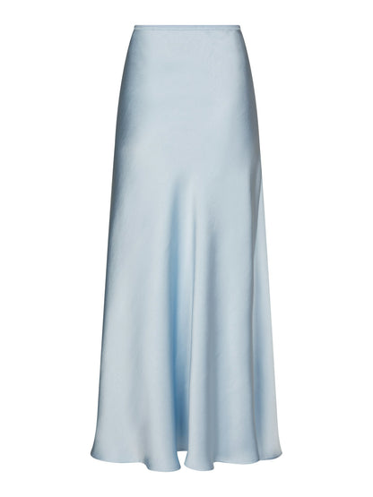 Vicky Heavy Sateen Skirt - Light Blue