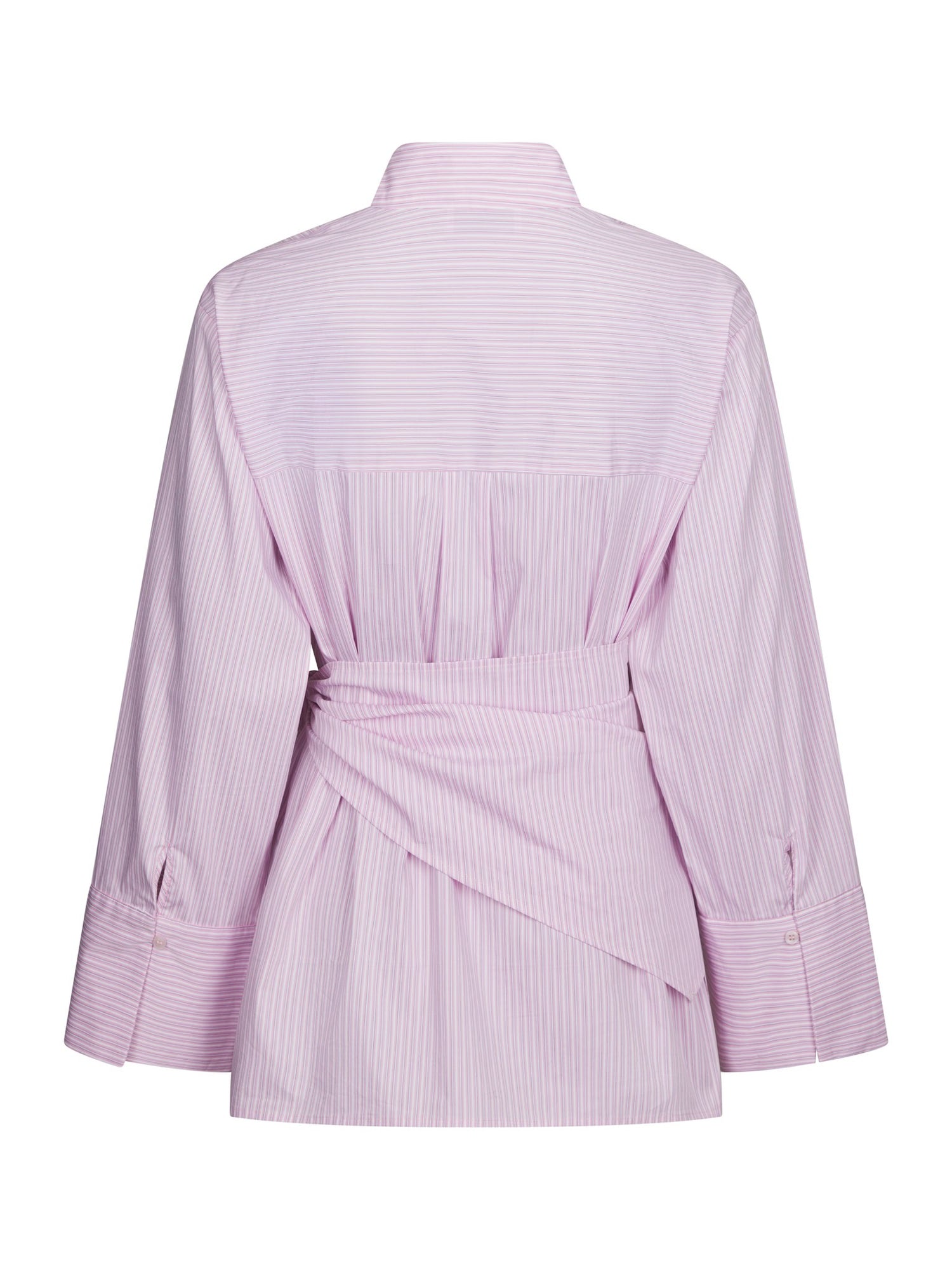 Dita Scarf Stripe Shirt - Light Pink