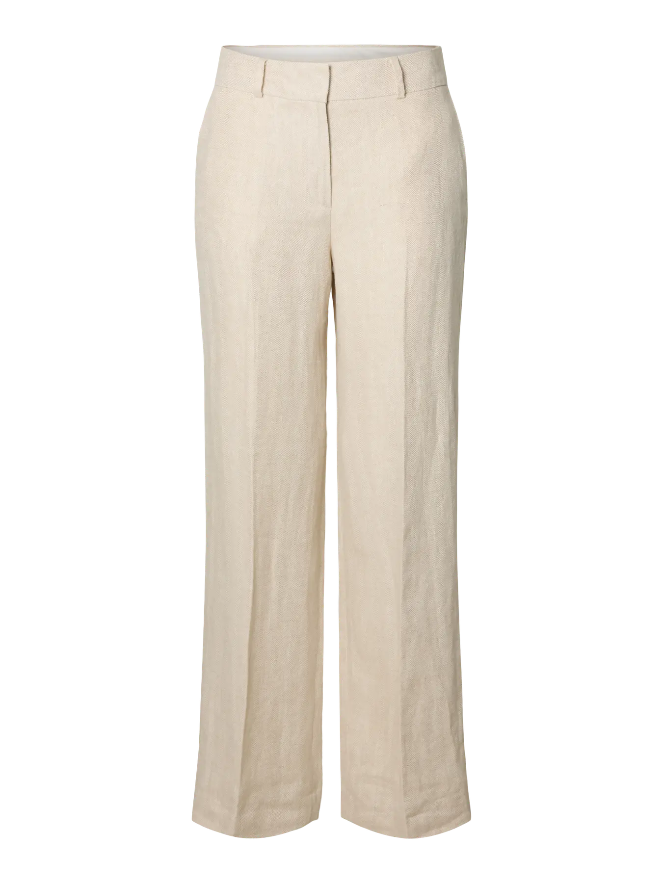 SLFwide Ida MW Linen Pant - Egret
