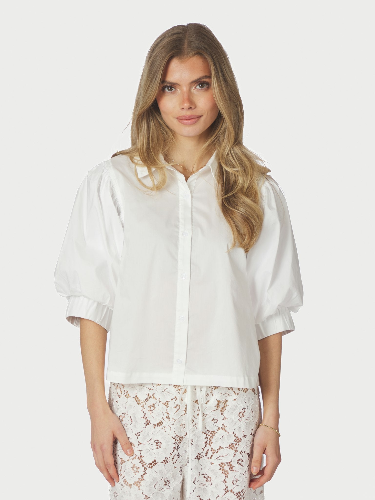 Etta Poplin Shirt - White