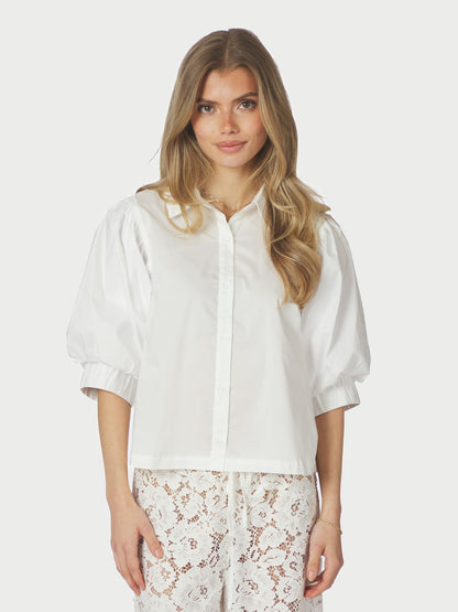 Etta Poplin Shirt - White