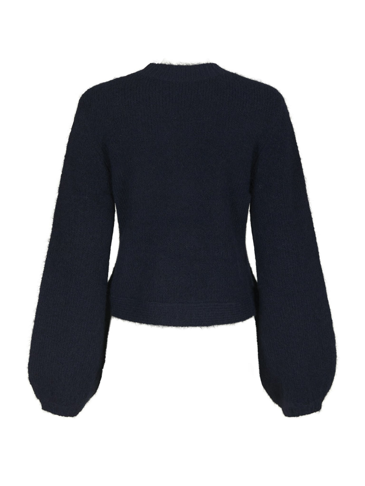 Gio Fluffy Knit Cardigan - Navy