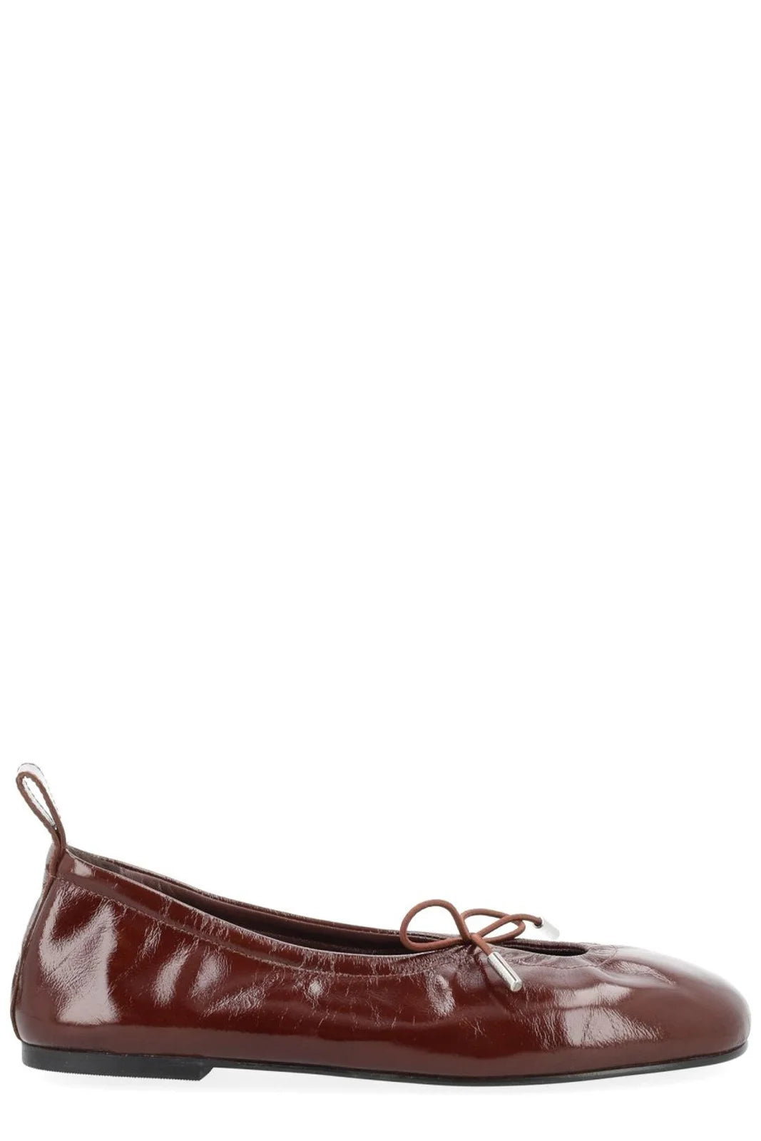 Rosalind Leather Ballet Flats - Patent Brown