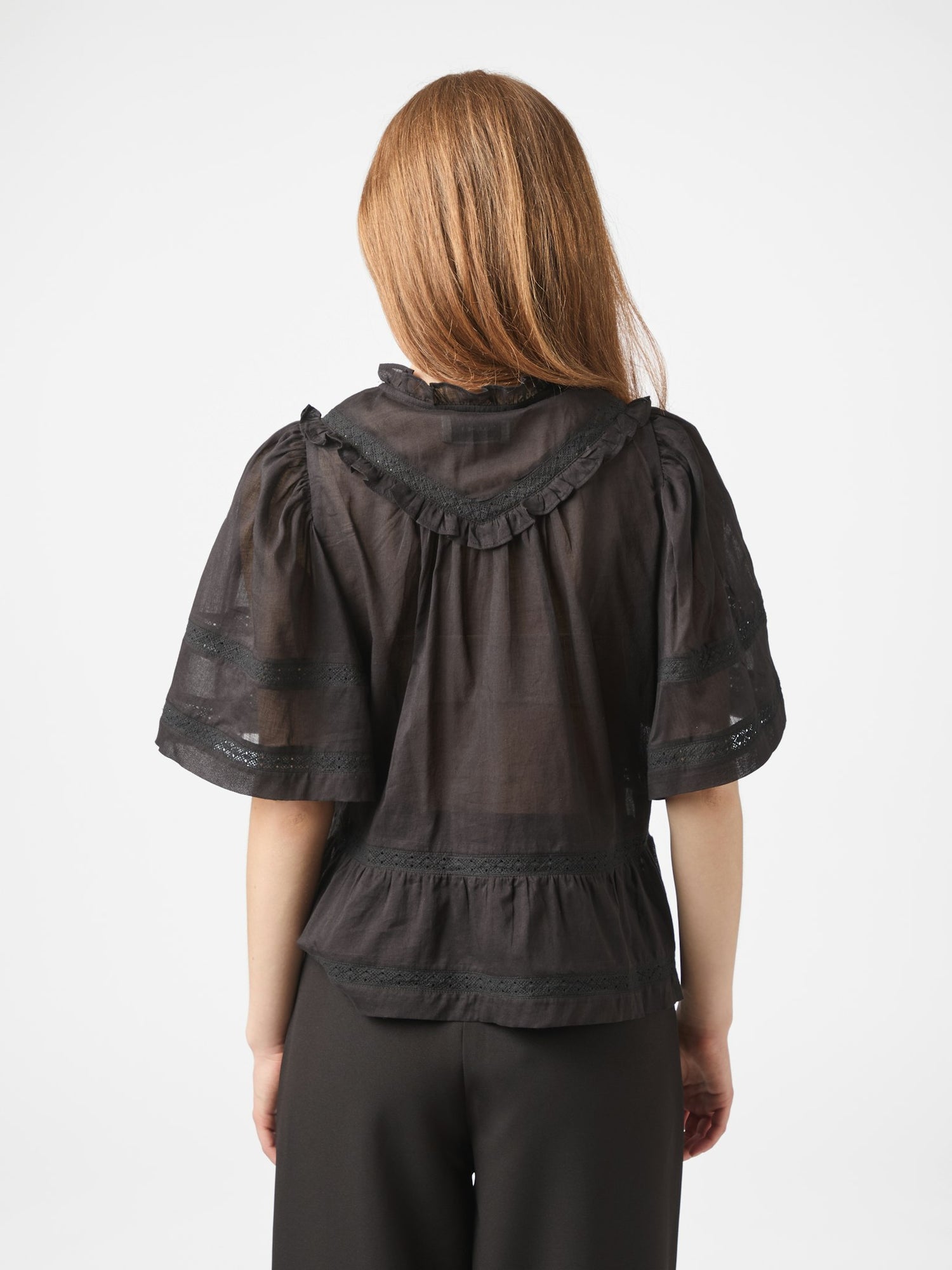 Evienne S Voile Top - Black