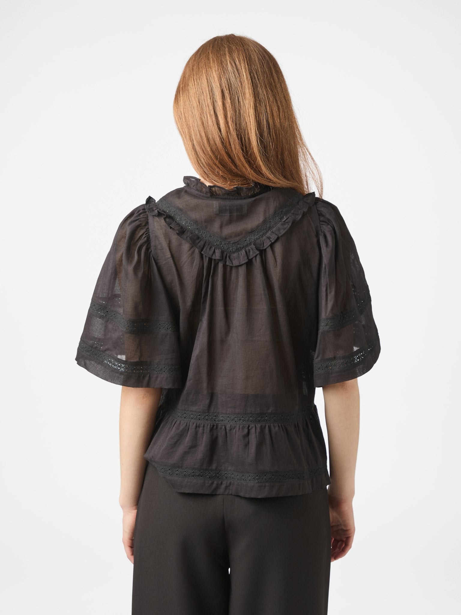 Evienne S Voile Top - Black