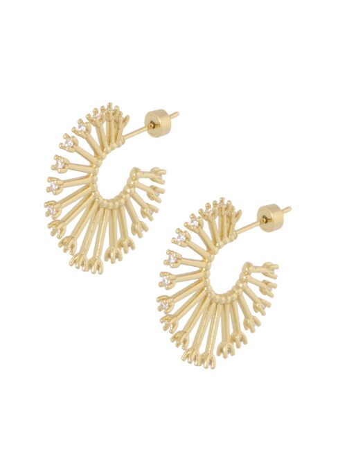 Oorstekers Golden Sun met Strass