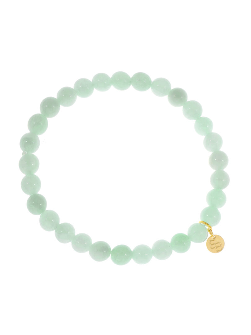 Armbandje met Gemstone balletjes - Mint