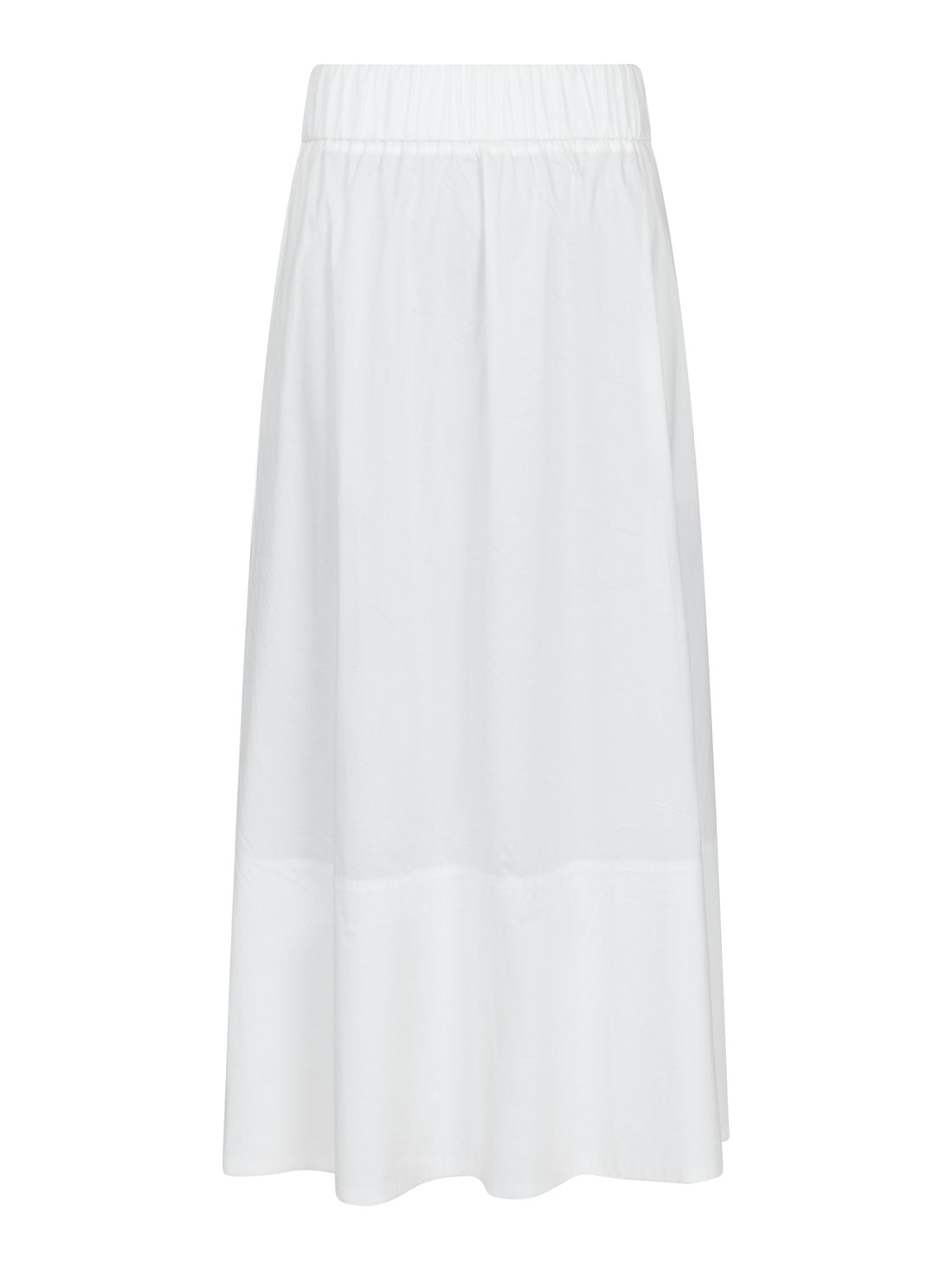 Yara Long Poplin Skirt - White