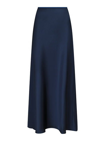 Vicky Rock aus schwerem Baumwollsatin – Midnight Blue