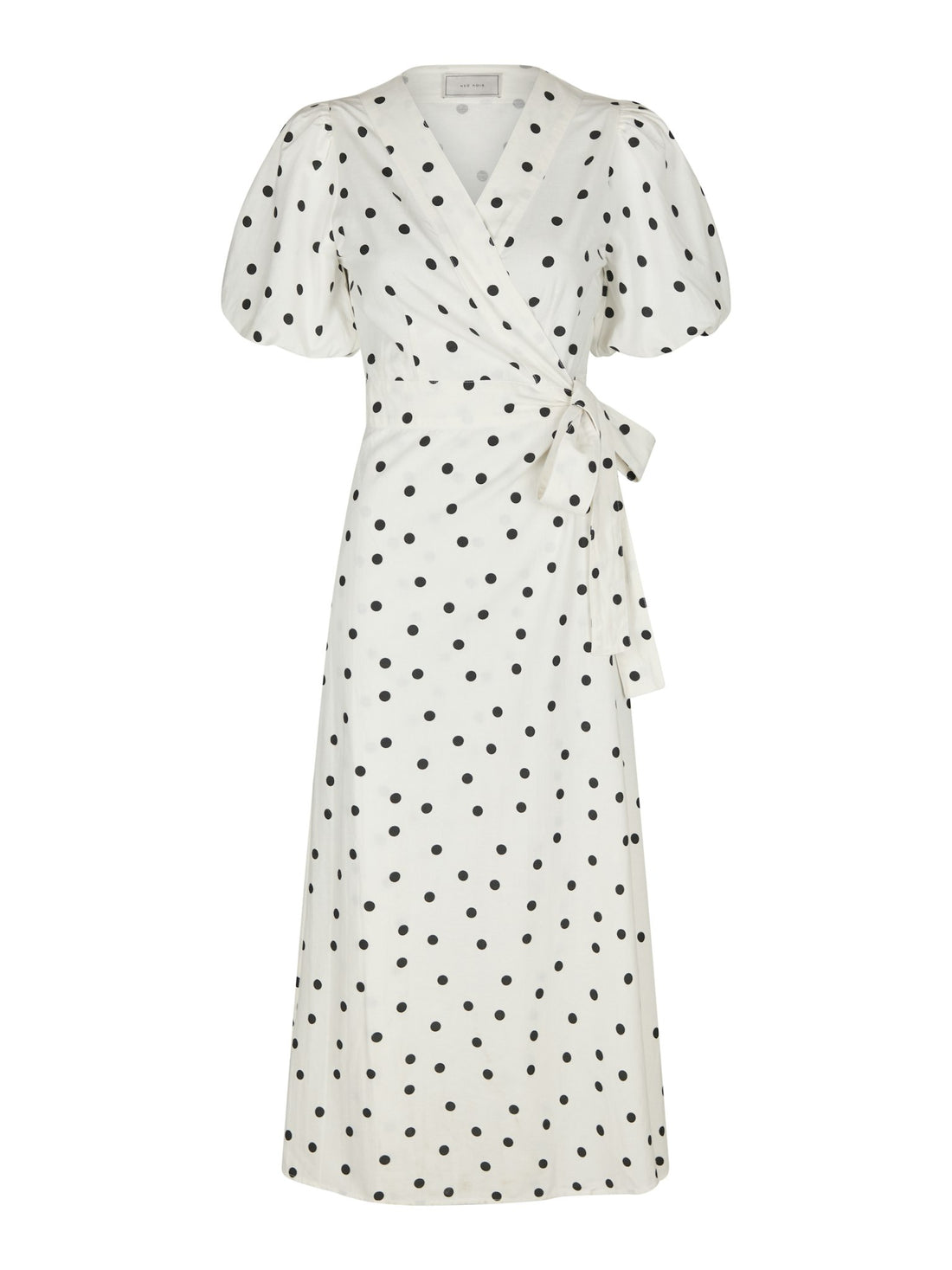 Clarine Linen Dot Dress - White