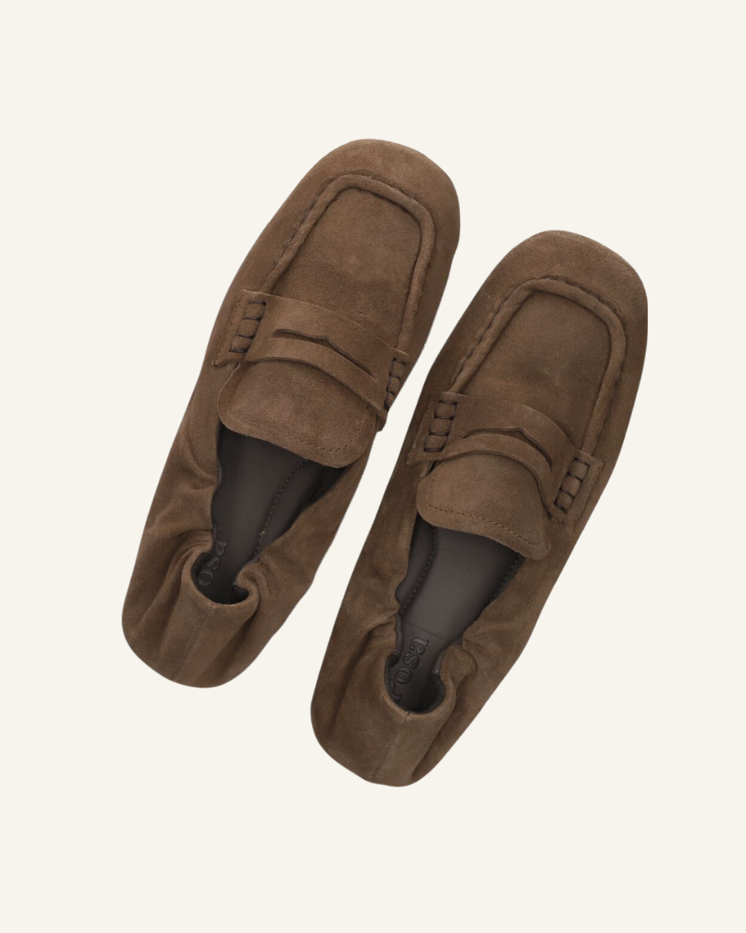 Penny Loafer Square Suede - Dark Brown