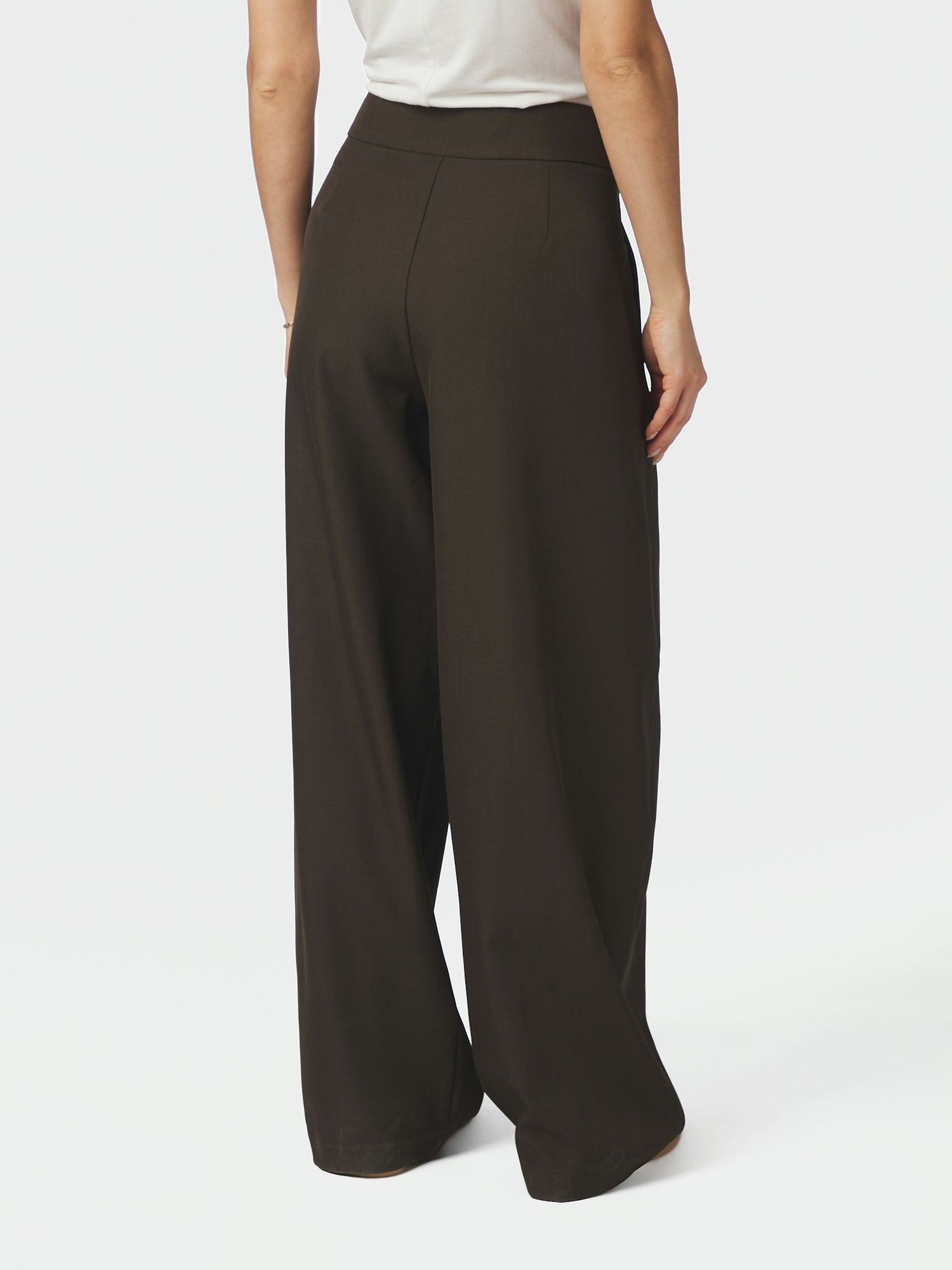 Lucille Structure Pants - Dark Brown